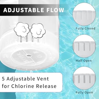 ACALEPH Pool Chlorine Floater for Chlorine Tablet 1&3 inch with Colorful Light,2025 Upgrade Automatic Durable Solar Pool Floating Light for Pools,Hot Tubs,for Water Cleaning 2 Pcs - Image 6