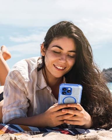 Haireca for iPhone 16 Pro Max Waterproof Case with Magsafe, Built in Camera Control [Screen Protector] [Lanyard], IP68 Military Full Body Shockproof, for Water Sports Outdoor Work, 6.9" Frosted Blue - Image 9