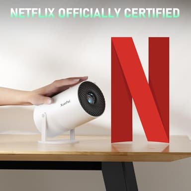 [Official Netflix & Electric Focus] Projector with WiFi and Bluetooth, XuanPad Full HD 1080P Portable Projector, 210° Rotatable Stand, Auto Keystone, Dust Removal and Heat Dissipation Design - Image 2