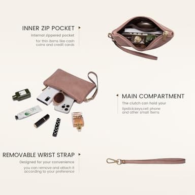 LOVEVOOK Laptop Tote Bag for Women, 15.6 Inch Large Capacity Vintage Leather Work Computer Bag, Business Casual Shoulder Handbag, Lotus Pink - Image 7