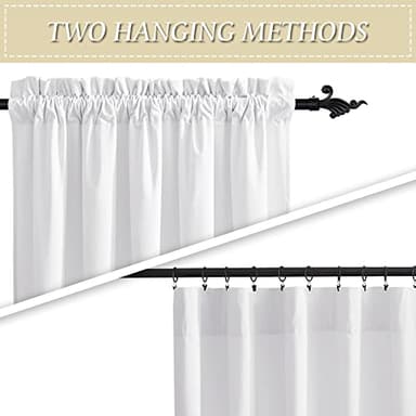 RYB Home White Velvet Curtains 84 inches 2 Panels Set - Plush Soft Modern Decorative Drapes Rod Pocket Window Treatment Panels for Bedroom Living Room Dining Room, W52 x L84 - Image 3