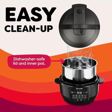 Instant Pot 7.5QT RIO Wide, 7-in-1 Electric Multi-Cooker, Pressure Cooker, Slow Cook, Rice, Steamer, Sauté, Yogurt & Warmer, Wide Base, Large Searing Base, WhisperQuiet Steam Release - Image 8