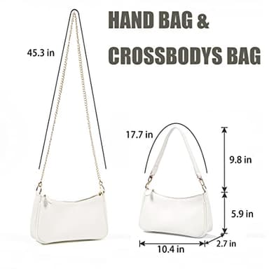 VODIU Clutch Tote Handbags with 2 Removable Straps and Zipper Closure Crossbody Bags Shoulder Purse Handbag for Women… - Image 2