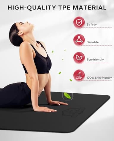 HAPBEAR Extra Large Yoga Mat - 78"x54"x6mm (1/4 inch), Non-Slip, Durable, Eco-Friendly, Thick Wide Exercise Mat for Home Workouts, Yoga, Pilates, Stretching, Meditation (Barefoot Exercise) - Image 5