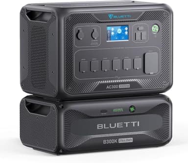 BLUETTI Solar Generator AC300 & B300K Expansion Battery, 2764.8Wh LiFePO4 Portable Power Station w/ 7 3000W AC Outlets (6000W Peak), Work with Alexa, Modular Home Battery Backup for Emergency - Image 1