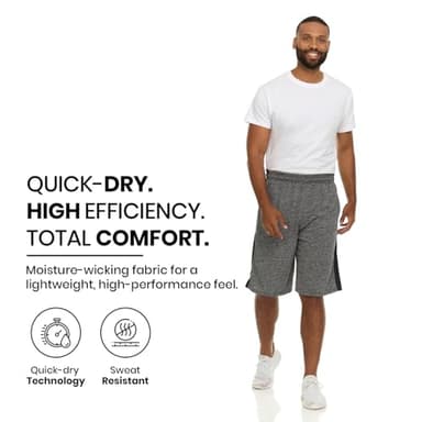Athletic Shorts for Men - Men's Basketball Shorts - Sports Shorts for Workout, Gym, Running (3 Pack/Set A, Large) - Image 3