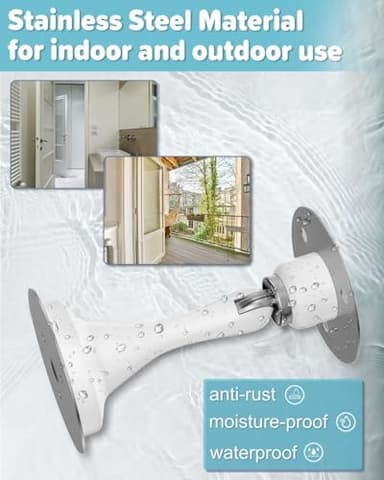 Door Stoppers Magnetic Door Catch - 6 Pack Stainless Steel Heavy Duty Door Stops for Bottom of Door, Wall & Floor Mounting No-Drill Strong Adhesive & Screws, Strong Door Holder to Keep Door Open,White - Image 6