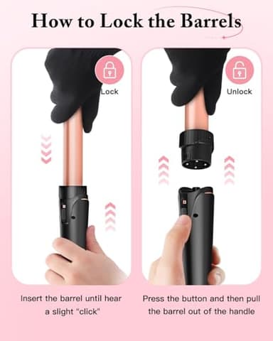 Waver Curling Iron Wand, BESTOPE PRO 5 in 1 Curling Wand Set with 3 Barrel Hair Crimper for Women, Fast Heating Hair Wand Curler in All Hair Type - Image 9