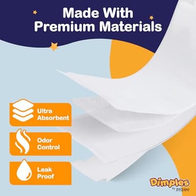 Inspire Ultra Dimples Diaper Booster Pads | Our Most Absorbent Diaper Inserts Ever | Diaper Pads Inserts Overnight or Daytime | Diaper Liners Turn Any Diaper into Super Overnight Diapers for Babies - Image 5