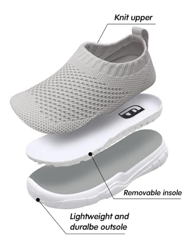 JOINFREE Toddler Shoes Boys Girls Sneakers Non-Slip Walking Shoes for Kids Grey 11 Little Kid - Image 5
