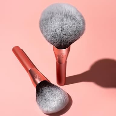 Real Techniques Extra Big Powder Brush, Large Makeup Brush For Powder, Fluffy Head For All-Over Setting, XL Oversized Brush For Quick Application, Cruelty-Free, Synthetic Bristles, 1 Count - Image 7