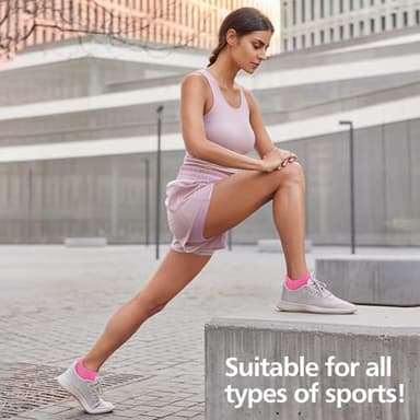 PAPLUS Ankle Compression Socks for Women 6 Pairs, Running Socks with Heel Tab, Cushioned Low Cut Athletic Socks - Image 7