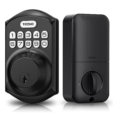 TEEHO TE001 Keyless Entry Door Lock with Keypad - Smart Deadbolt Lock for Front Door with 2 Keys - Auto Lock - Easy Installation - Matte Black - Image 1
