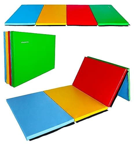 All Purpose 4'x8'x2" Extra Thick High Density Anti Tear Gymnastics Gym Folding Exercise Aerobics Mats, Multiple Colors Available - Image 1