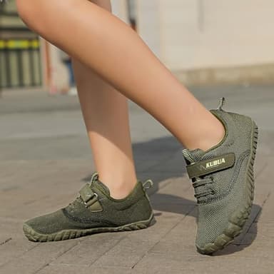 KUBUA Kids Barefoot Shoes Boys Girls Running Walking Sports Minimalist Zero Drop Sneakers Naturally Lightweight Splay Shoes C Khaki 4 Big Kid - Image 7