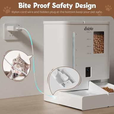 Automatic Cat Feeder with Camera,5G/2.4G WiFi Pet Feeder,2K HD Video and Night Vision,Easy APP Operation,Low Food and Food Clogging APP Tips,Water and Grain Large Capacity Feeder - Image 6