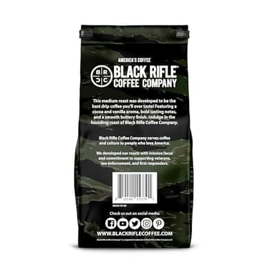 Black Rifle Coffee Company Just Black, Medium Roast Ground Coffee, 18 OZ Bag - Image 2