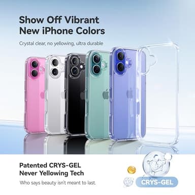 CASEKOO for iPhone 16 Case Crystal Clear, [Never Yellow Technology] [12FT Military-Grade Protection] Slim Thin Transparent Cover for iPhone 16 Phone Case 6.1 inch, Clear - Image 2