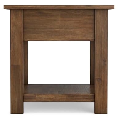 SIMPLIHOME Monroe SOLID ACACIA WOOD 22 inch Wide Square Rustic End Table in Rustic Natural Aged Brown for the Living Room and Bedroom - Image 12