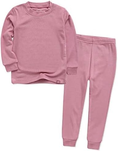 VAENAIT 6M-12Y Toddler Toddler Kids Toddler Girls Boys Soft Comfy Modal Tencel Solid Raglan Sleepwear Pajamas Pjs 2pcs Set - Image 3