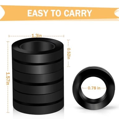 Buluwams ADHD Autism Sensory Stress Toys Teen Boys ADHD Autism Sensory Toys for Kids Black Magnetic Fidget Rings 3pcs - Image 2