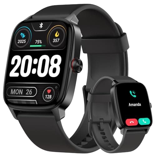 Smart Watch for Men Women, Bluetooth Calling, AI Built-in, IP68 Waterproof, Fitness Tracker, Sleep Monitoring, 1.85'' DIY Dial, 100+ Sports Modes, 7 Days Battery, Compatible with Android & iPhones - Image 1