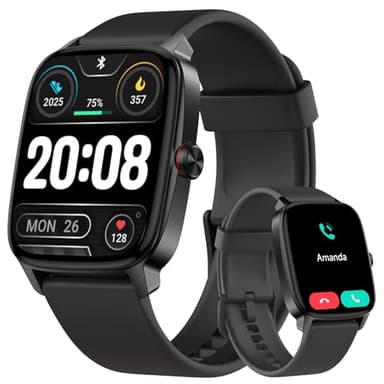 Smart Watch for Men Women, Bluetooth Calling, AI Built-in, IP68 Waterproof, Fitness Tracker, Sleep Monitoring, 1.85'' DIY Dial, 100+ Sports Modes, 7 Days Battery, Compatible with Android & iPhones - Image 1