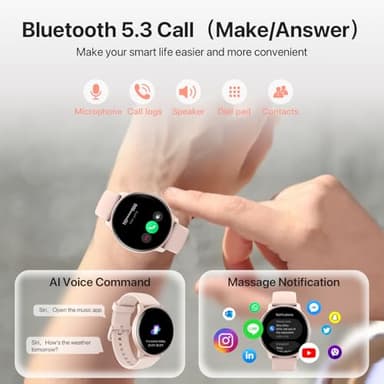 DIVElink Smart Watch(Answer/Make Call)2025 Smart Watches for Men Women 100+Sports Mode Fitness Tracker with Heart Rate/Sleep Monitor/Pedometer/Calories IP68 Waterproof Activity Tracker for Android/iOS - Image 2