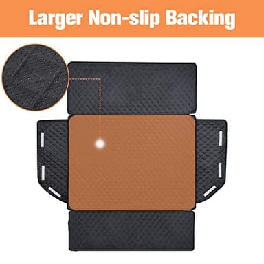 PETICON SUV Cargo Liner for Dogs, Waterproof Pet Cargo Cover Dog Seat Mat for SUVs Sedans Vans with Bumper Flap Protector, Non-Slip, Large Size Universal Fit, Black - Image 7