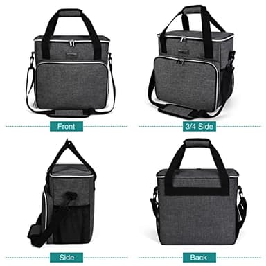 BAGLHER Dog Travel Bag, Pet Travel Bag (ALL Pet Travel Supplies), With 2 Pet Food Containers and 2 Collapsible Silicone Bowls; Essential Kits for Pet Travel Grey - Image 2