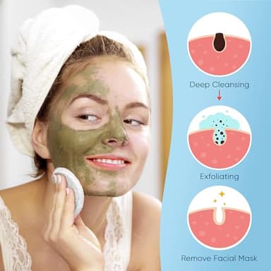 50-Count Compressed Facial Sponges, GAINWELL White Cellulose 100% Natural Cosmetic Spa Sponges for Facial Cleansing, Exfoliating Mask, Makeup Removal - Image 6