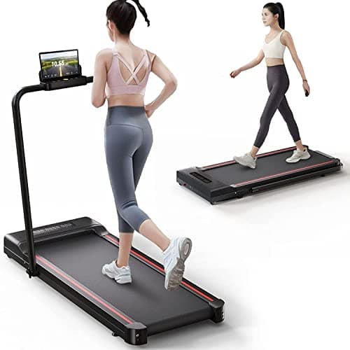 Sperax Treadmill,Walking Pad,Under Desk Treadmill,3 in 1 Folding Treadmills,Treadmills for Home,Black Red - Image 1