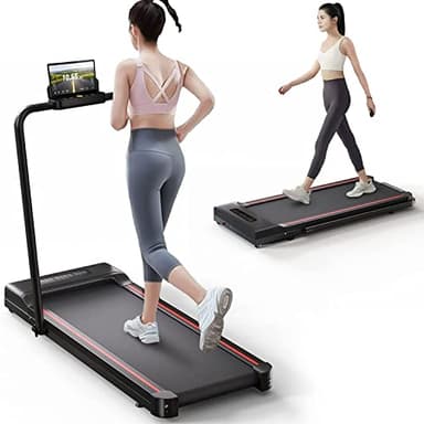Sperax Treadmill,Walking Pad,Under Desk Treadmill,3 in 1 Folding Treadmills,Treadmills for Home,Black Red - Image 1