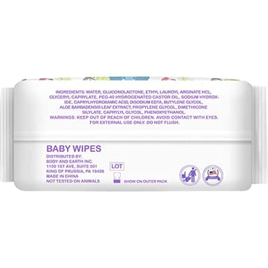 HAPPY BUM Sensitive Water Baby Diaper Wipes, Baby Wipes, Unscented, 4 Flip-top packs (320 Wipes Total) - Image 6