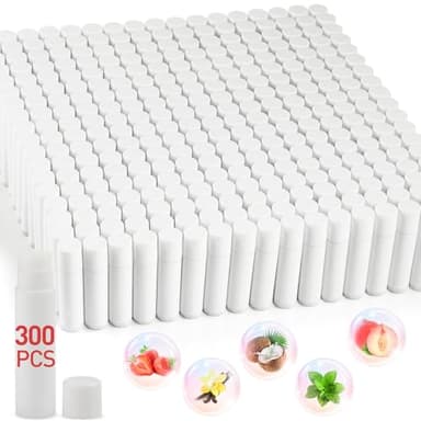 DMSKY Lip Balm Bulk Unlabeled 300 Pack, Custom Chapstick Bulk Natural Ingredients Vitamin E Shea Butter, Gift For Baby Shower & Wedding Favors - Image 1