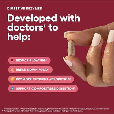 Physician's CHOICE Digestive Enzymes - Multi Enzymes, Organic Prebiotics & Probiotics for Digestive Health & Gut Health - Meal Time Discomfort Relief & Bloating - Dual Action Approach - 90 CT - Image 3