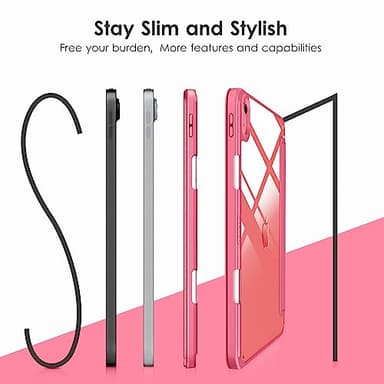 VIKESI Case for iPad (A16) 11-inch 2025 and iPad 10th Generation 10.9 Inch 2022, Clear Back and TPU Shockproof Frame Cover [Built-in Pencil Holder, Support Auto Sleep/Wake] - Watermelon - Image 6