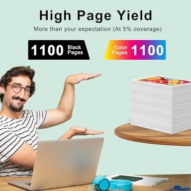 Remanufactured for 812XL Ink Cartridges Combo Pack with Lastest Chip Replacement for Epson 812 812XL T812XL Ink Cartridges Work with Epson Workforce Pro WF-7840 WF-7820 WF-7310 EC-C7000 Printers - Image 2