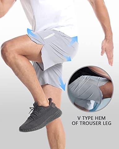 CANGHPGIN 2 Pack Mens Workout Athletic Shorts 7 inch Inseam Quick Dry Hiking Shorts Men Lightweight Sports Gym Shorts Running - Image 3