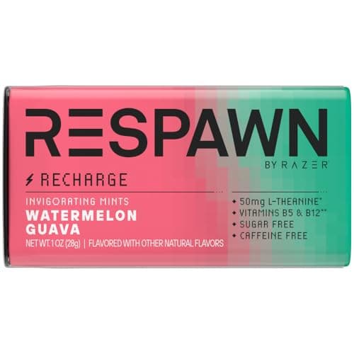 RECHARGE Sugar Free Mints Watermelon Guava, Breath Mints, Sugar Free Candy, 1 oz Pack of 8 by Razer RESPAWN - Image 1