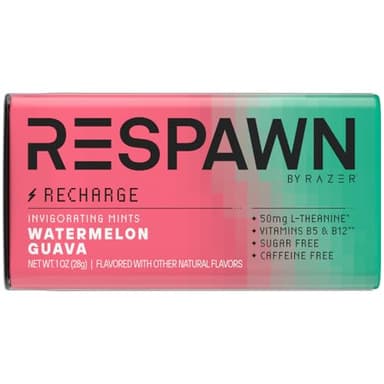 RECHARGE Sugar Free Mints Watermelon Guava, Breath Mints, Sugar Free Candy, 1 oz Pack of 8 by Razer RESPAWN - Image 1