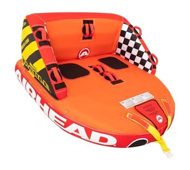 Airhead Big Mable, 1-2 Rider - Inflatable Towable Tube for Boating and Water Sports, Heavy Duty Full Nylon Cover & Zipper with EVA Foam Padding, Easy Inflating & Deflating - Image 1
