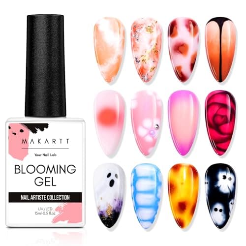Makartt Clear Blooming Gel 15ml UV LED Soak Off Nail Art Polish for Spreading Effect Marble Nail Polish Gel Paint Nail Designs for DIY Color Flower Watercolor Magic Beauty Gift - Image 1