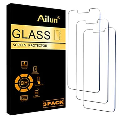 Ailun Screen Protector for iPhone 16e / iPhone 14 / iPhone 13 / iPhone 13 Pro [6.1 Inch] Display 3 Pack Tempered Glass, Case Friendly [Not for iPhone 16 6.1 Inch] - Image 1