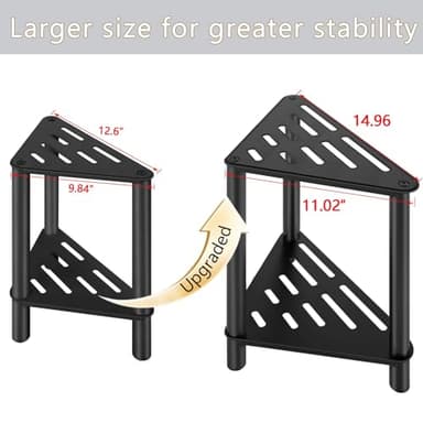 VOTZAAQ Shower Foot Rest, Shower Stool for Inside Shower, Stainless Steel Waterproof Shower Stool for Shaving Legs - Corner Bathroom Bench Seat with Storage Shelf for Small Shower Spaces - Image 7