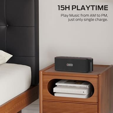 Monster Shock Plus Bluetooth Speaker, Portable Speaker with 30W Loud Stereo Sound, Bluetooth 5.4, TWS Pairing, 15H Playtime, Support AUX/TF Card, IPX6 Waterproof Wireless Speakers for Outdoor, Home - Image 5