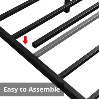 LIKIMIO Queen Bed Frame with Storage Headboard, Platform Bed with Drawers and Charging Station, No Box Spring Needed, Easy Assembly, Vintage Brown - Image 8