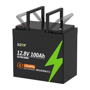 XZNY Mini 12V 100Ah LiFePO4 Battery, The Smallest 12V 100Ah Lithium Battery with Low Temperature Protection, Built-in 100A BMS Up to 15000 Cycles, Great for RV/Camper, Trolling Motors, Solar Off-Grid - Image 1