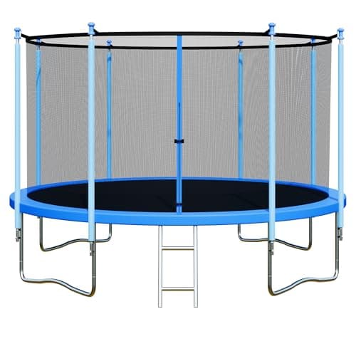 ALTLER 12FT 14FT Trampoline with Enclosure Recreational Trampolines with Ladder and AntiRust Coating, ASTM Approval Outdoor Kids - Image 1