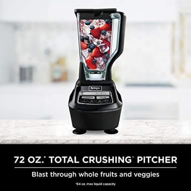 Ninja Mega Kitchen System, 1500W, 72 oz. Full-Size Blender & 8-Cup Food Processor with (2) 16 oz. To-Go Cups, Total Crushing Technology - Smoothies, Ice Crushing, Purees, Dough & More, Black, BL770 - Image 2